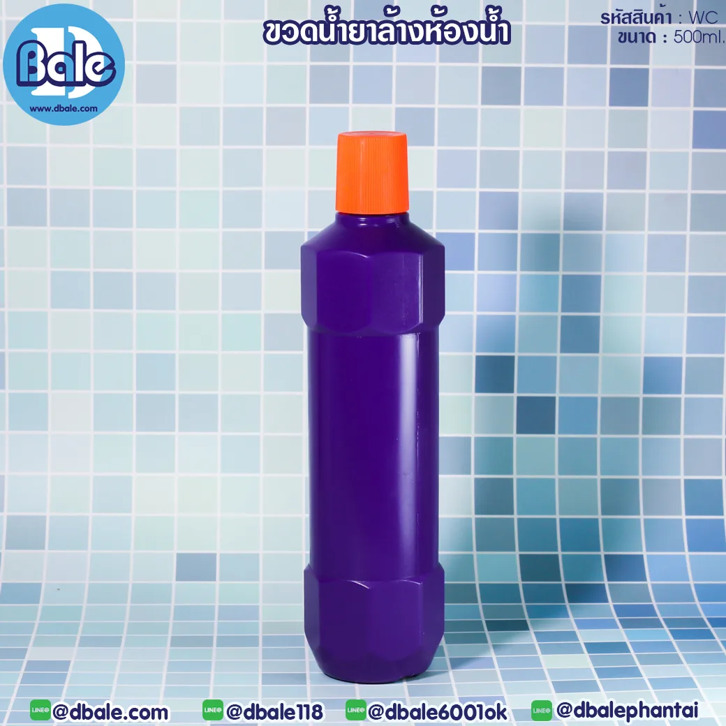 WC 500ml. ขวดน้ำยาล้างห้องน้ำ 500ml.