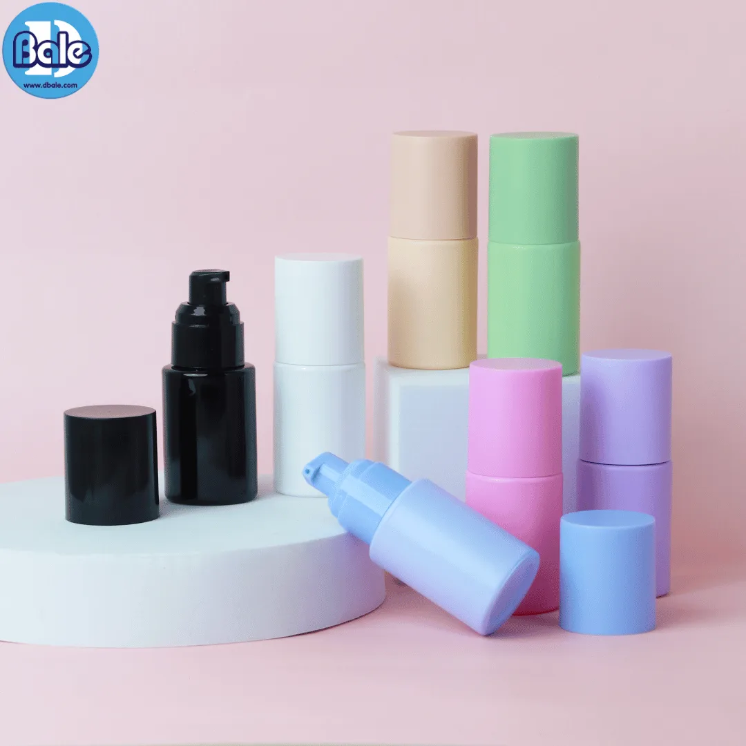 c005 30ml. ขวดแก้วหัวปั๊มเจล สีพาสเทล 30ml.