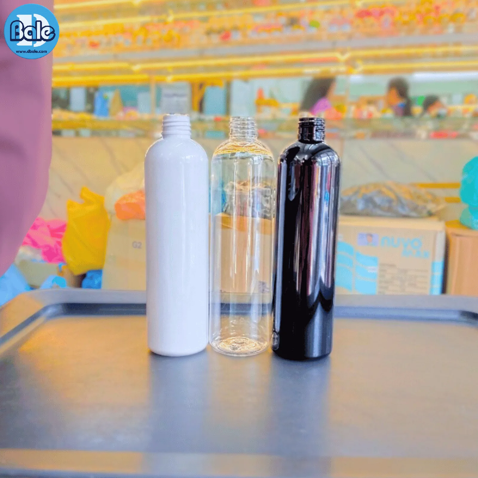PET-003 300ml. ขวดพลาสติกPet กลม 300ml.