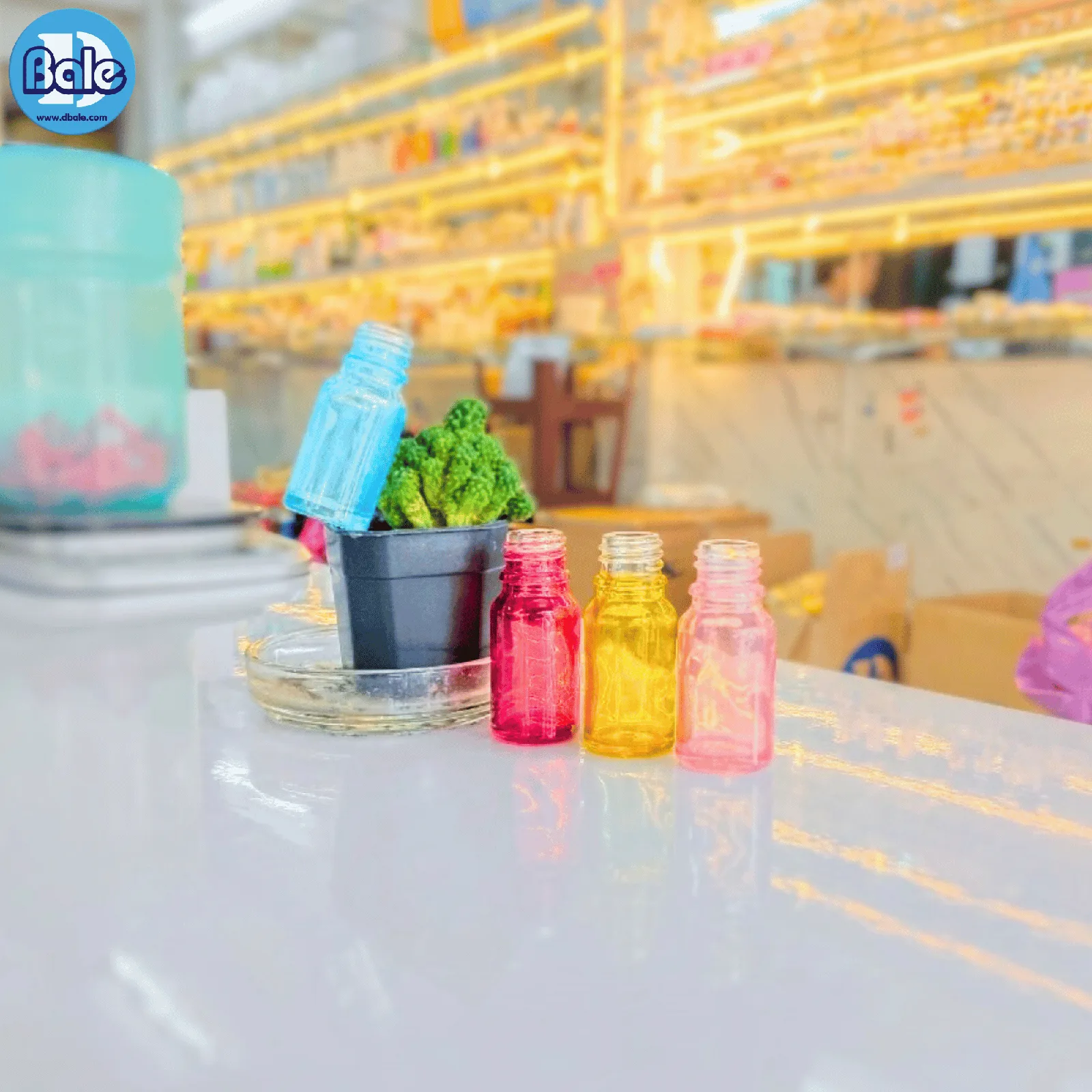 jyr 10ml. ขวดแก้วอโรม่าแดงใส 10ml.