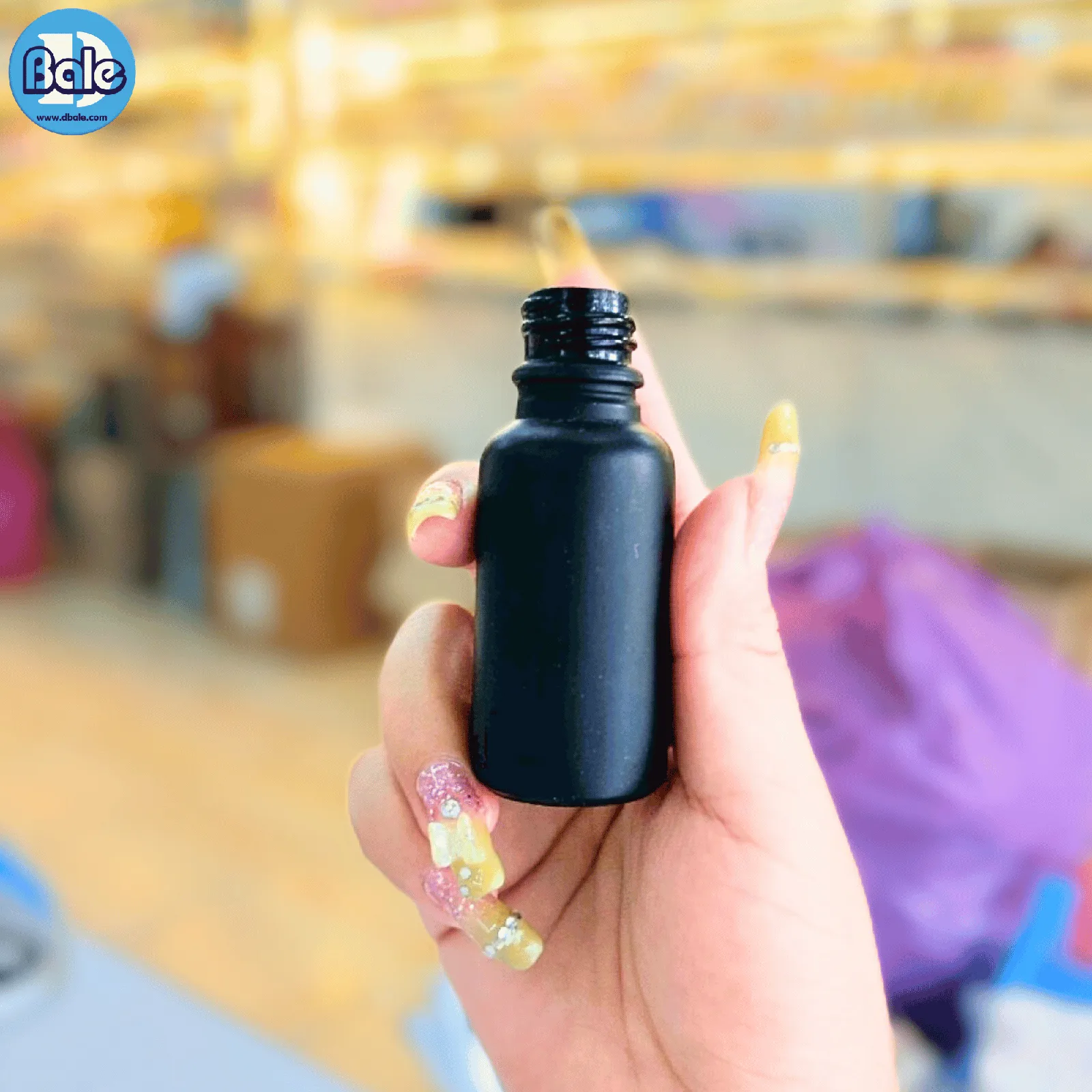 jyblf 20ml. ขวดแก้วอโรมา สีดำขุ่น 20ml.