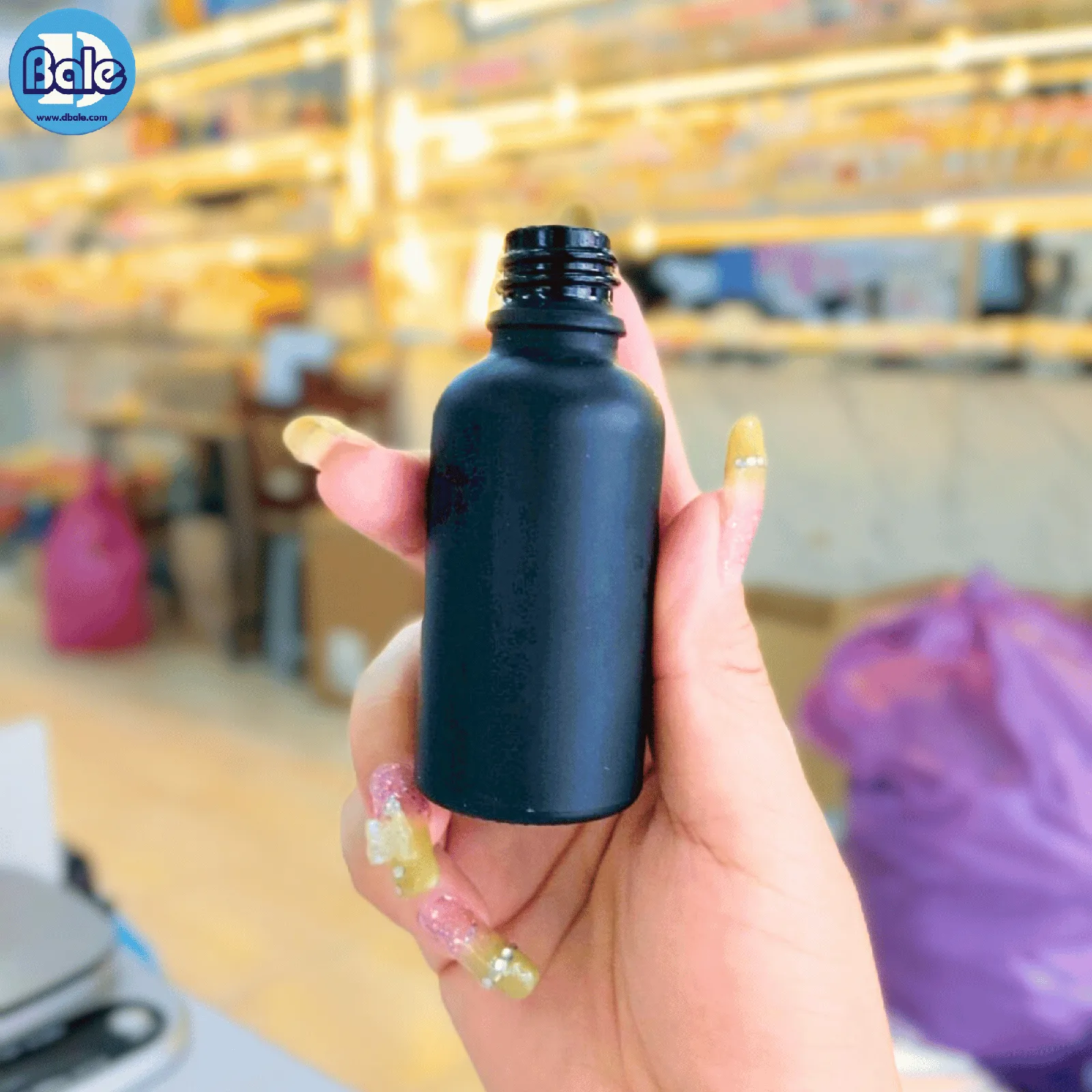 jyblf 30ml. ขวดแก้วอโรมา สีดำขุ่น 30ml.