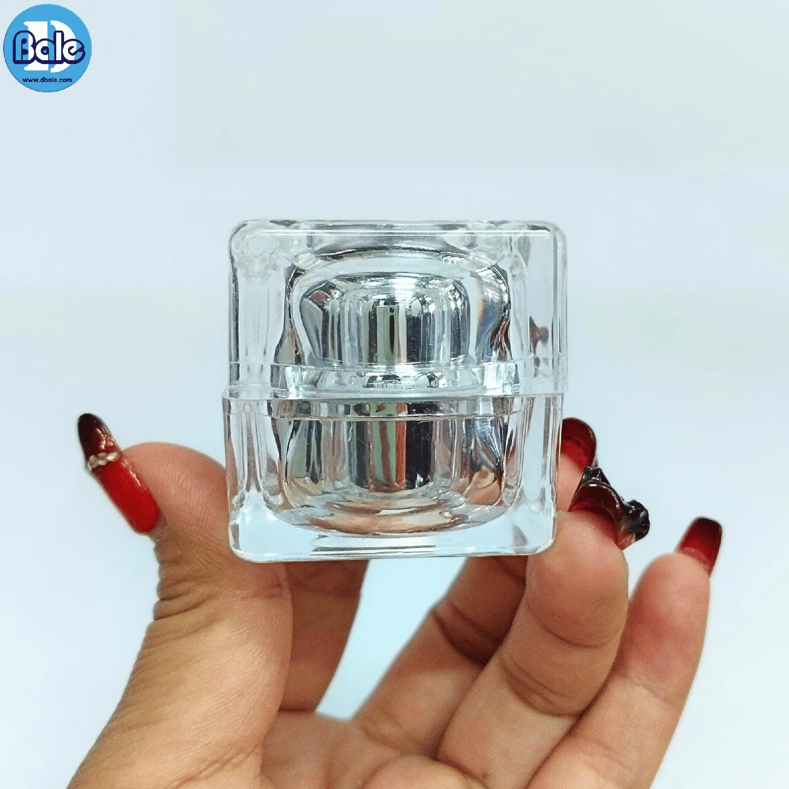 k0052 10g. กระปุกเหลี่ยมใสอะคริลิค 10g.