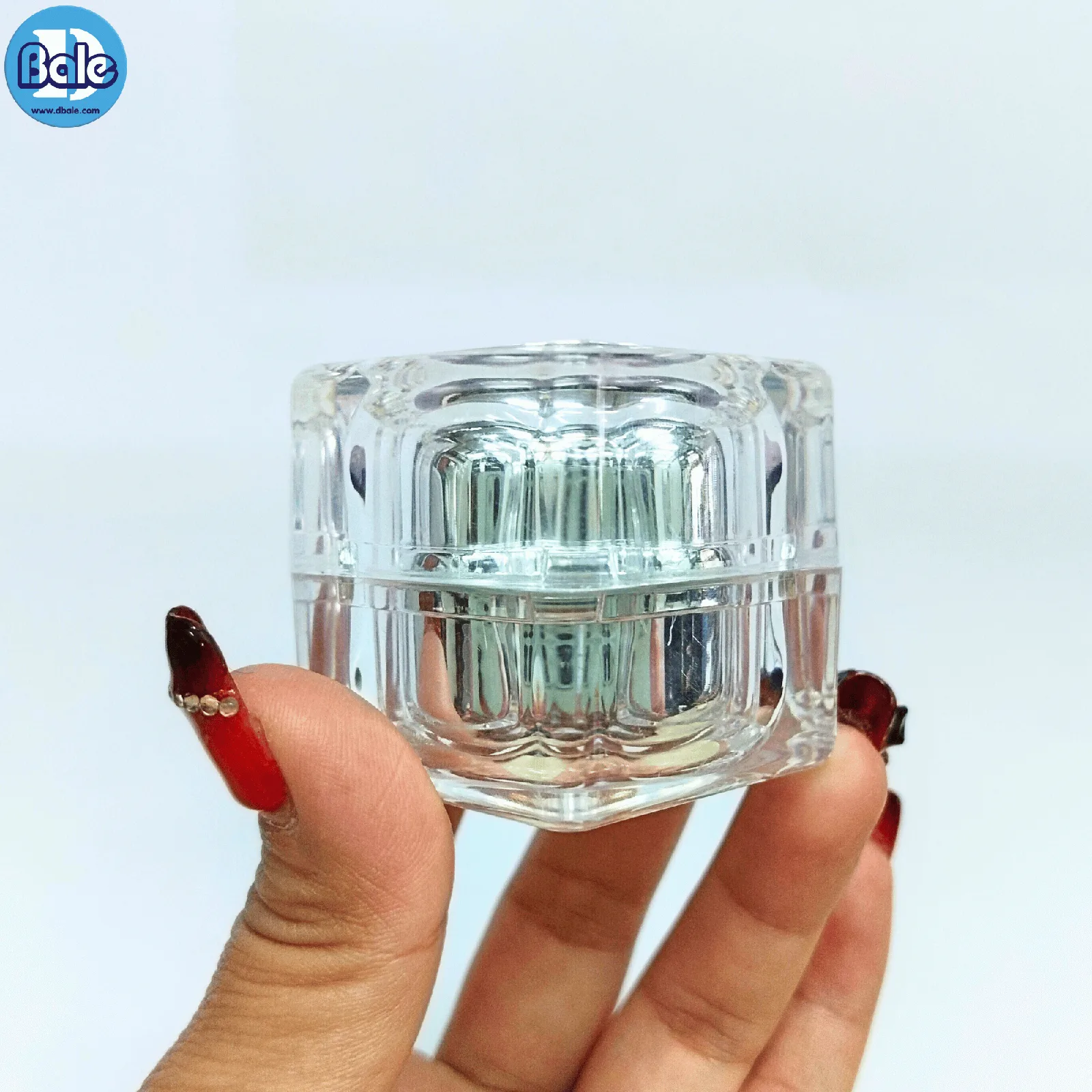 k0052 10g. กระปุกเหลี่ยมใสอะคริลิค 10g.