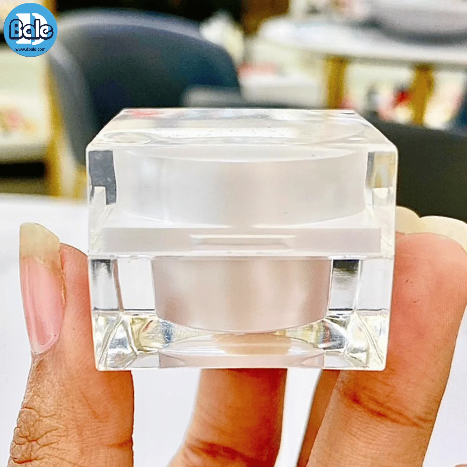 k0205 5g. กระปุกสี่่เหลี่ยมอะคริลิค 5g.