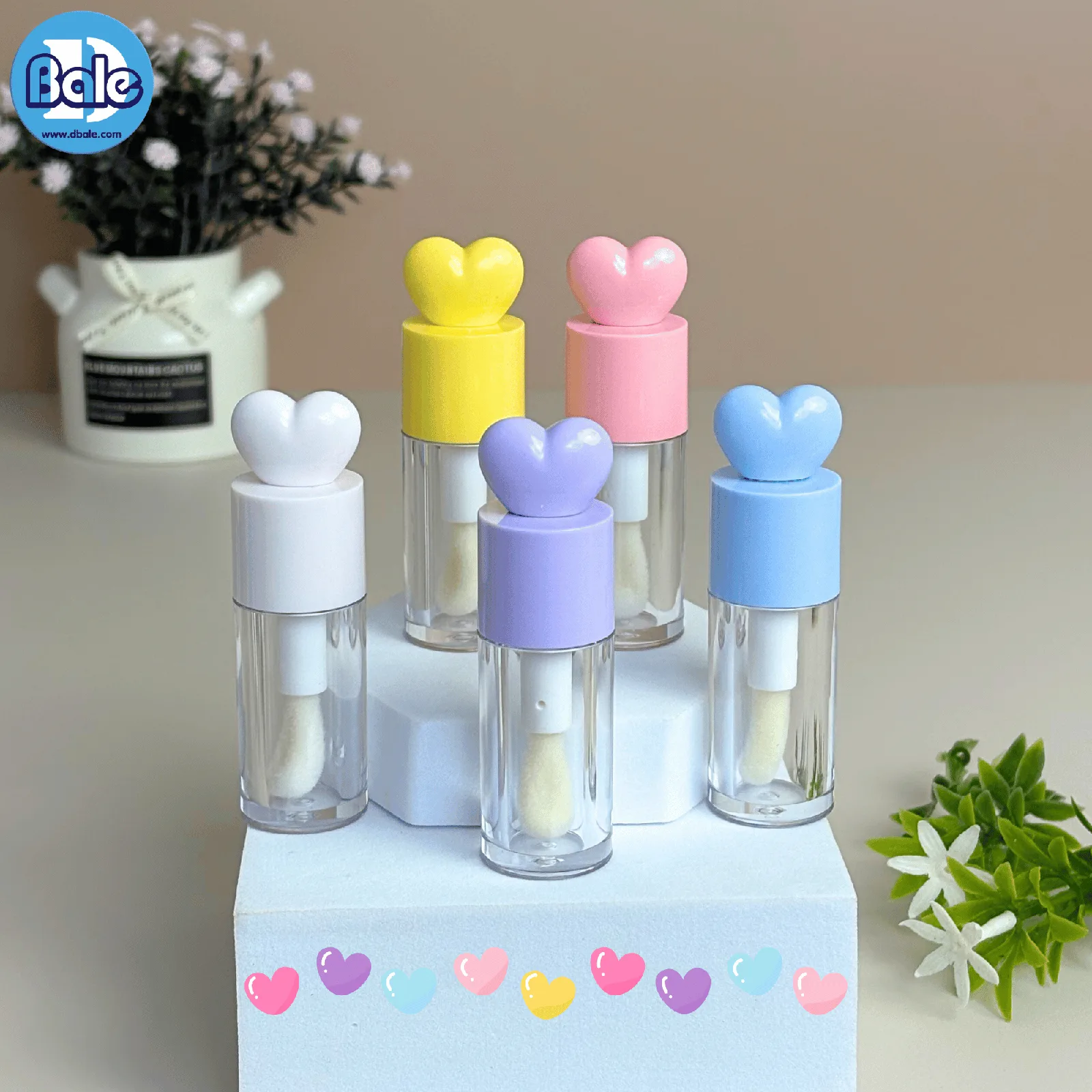 L33 4ml. ลิปจุ่มหัวแปรงใหญ่ฝาหัวใจโซคิ้วท์ โทนสีพาสเทล 4ml.