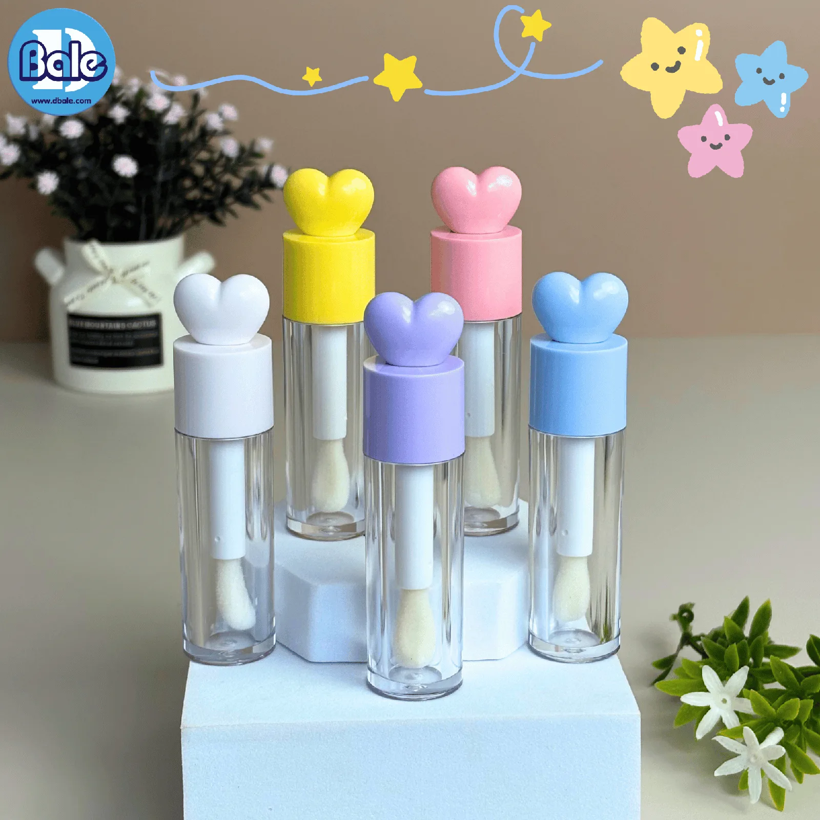 L33 6ml. ลิปจุ่มหัวแปรงใหญ่ฝาหัวใจโซคิ้วท์ โทนสีพาสเทล 6ml.