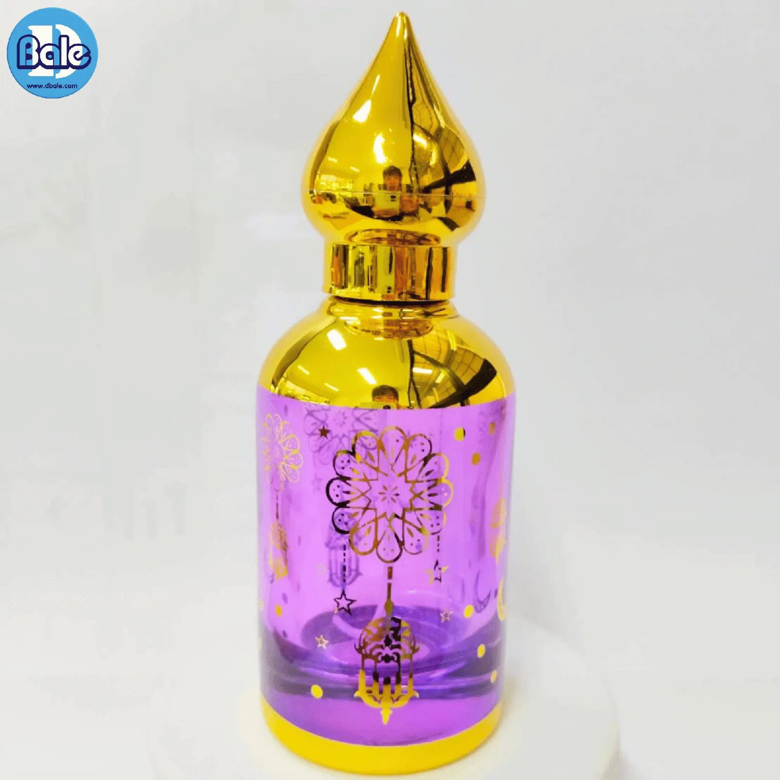 jpf203 50ml. ขวดน้ำหอมทรงอาหรับ สี้ม่วง