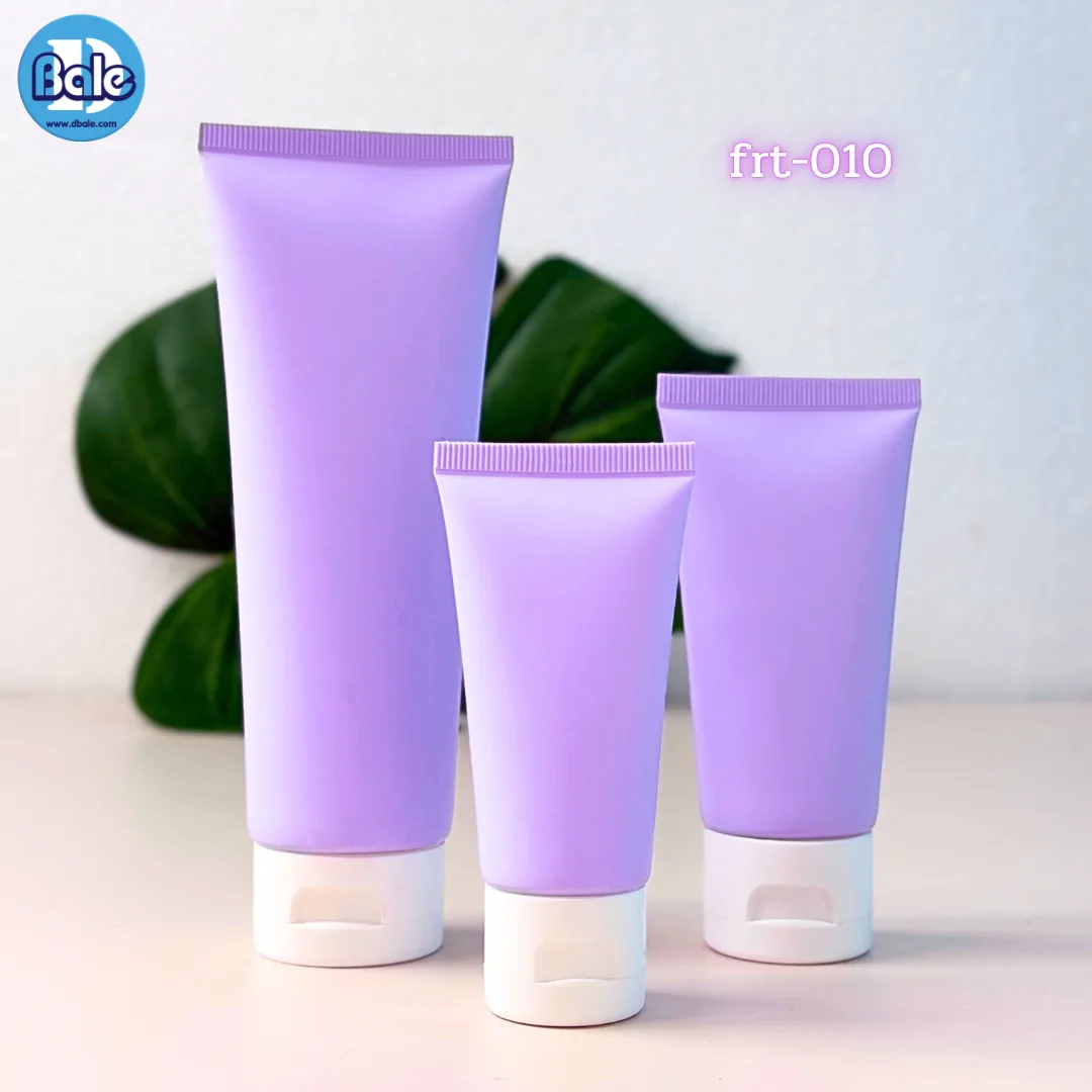 frt-010 หลอดพลาสติก5ชั้น ทรงกลม สีม่วงด้าน 30ml, 50ml, 120ml