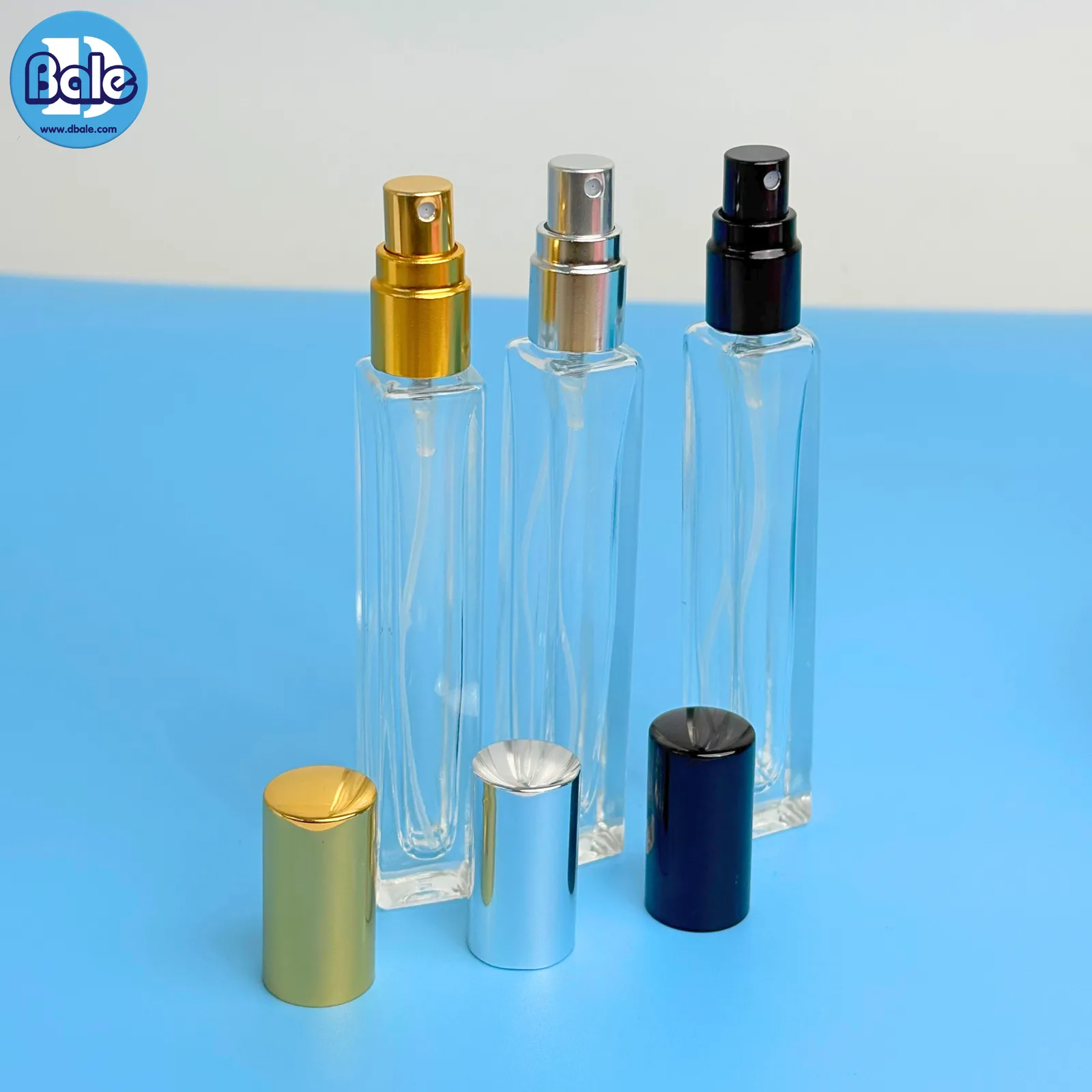 jpf246 10ml. ขวดแก้ว สเปรย์ สีใสทรงเหลี่ยม