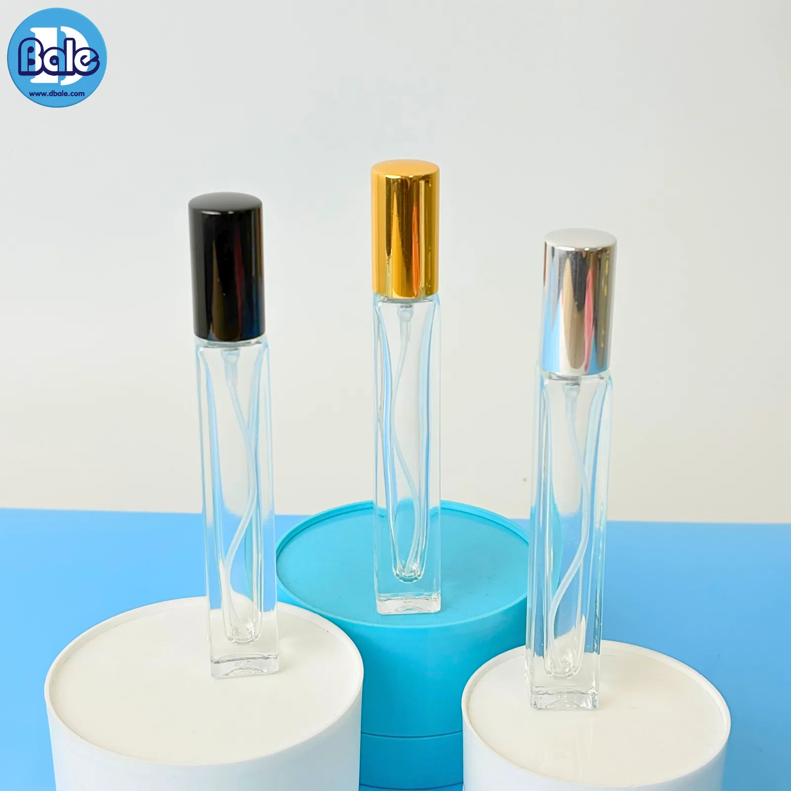 jpf246 10ml. ขวดแก้ว สเปรย์ สีใสทรงเหลี่ยม