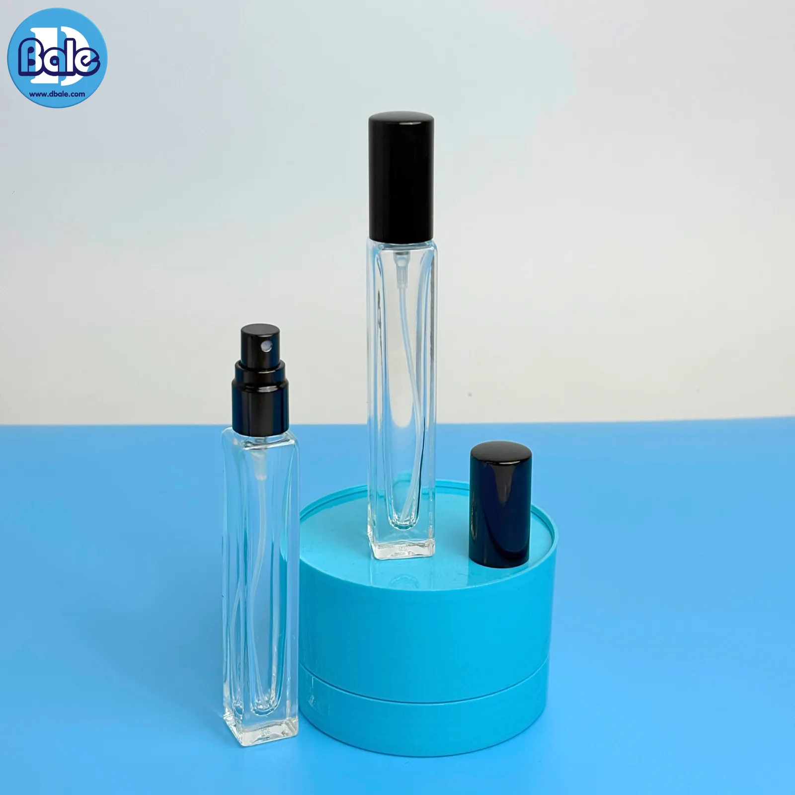 jpf246 10ml. ขวดแก้ว สเปรย์ สีใสทรงเหลี่ยม