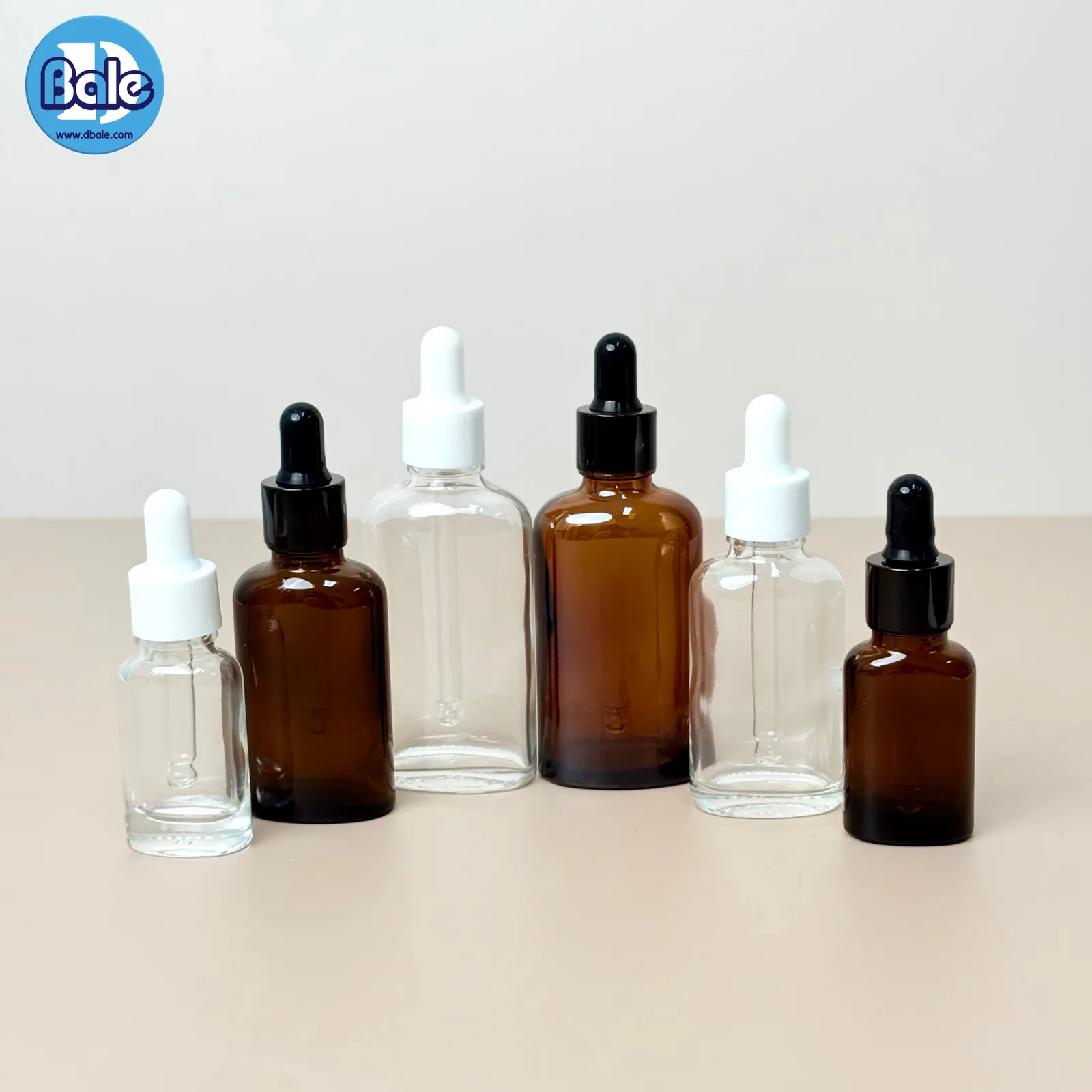 c012 ขวดแก้วทรงแบน สีใส, ชาใส 5ml., 30ml., 50ml.