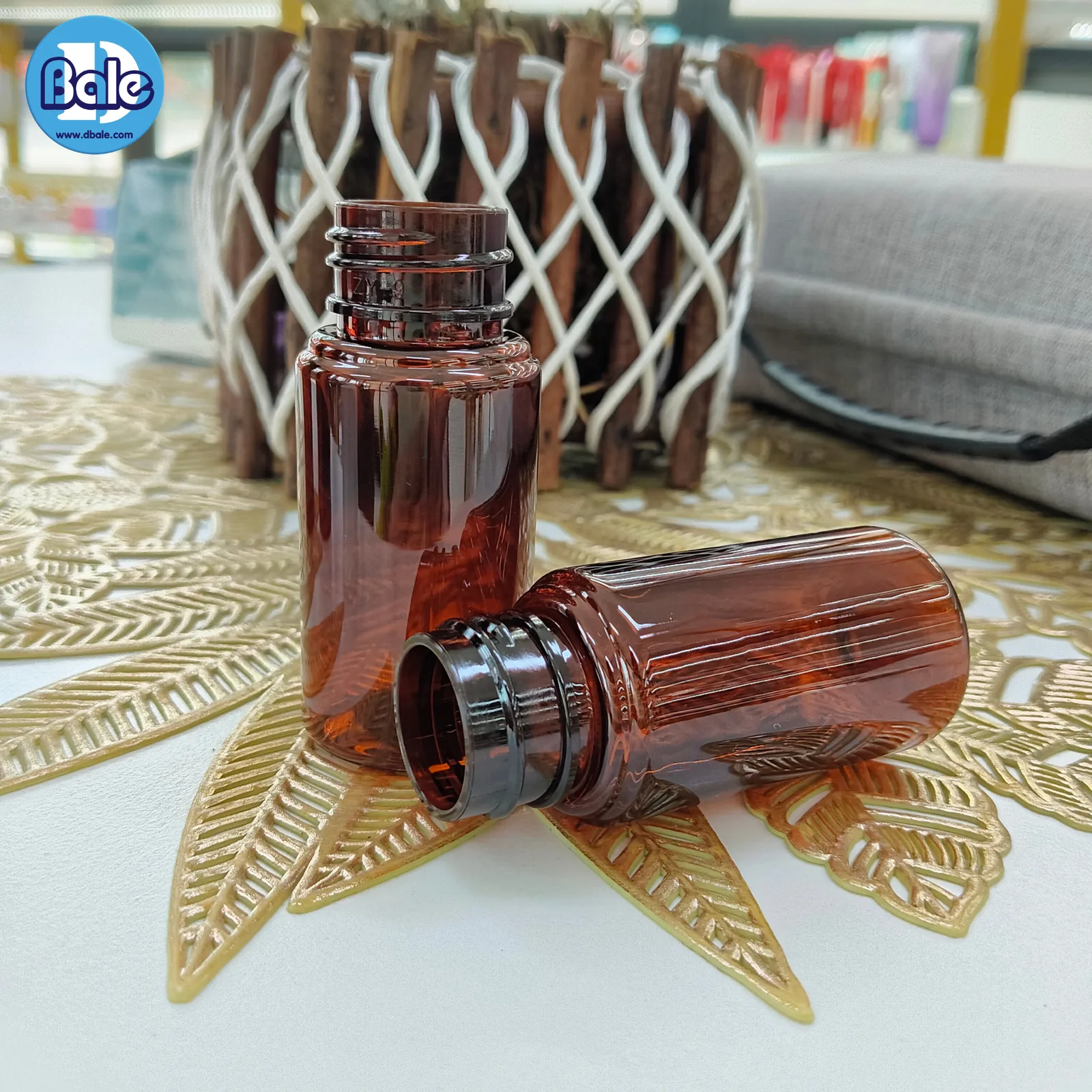 pet SA 30ml. ขวดพลาสติก สีชา 30ml.