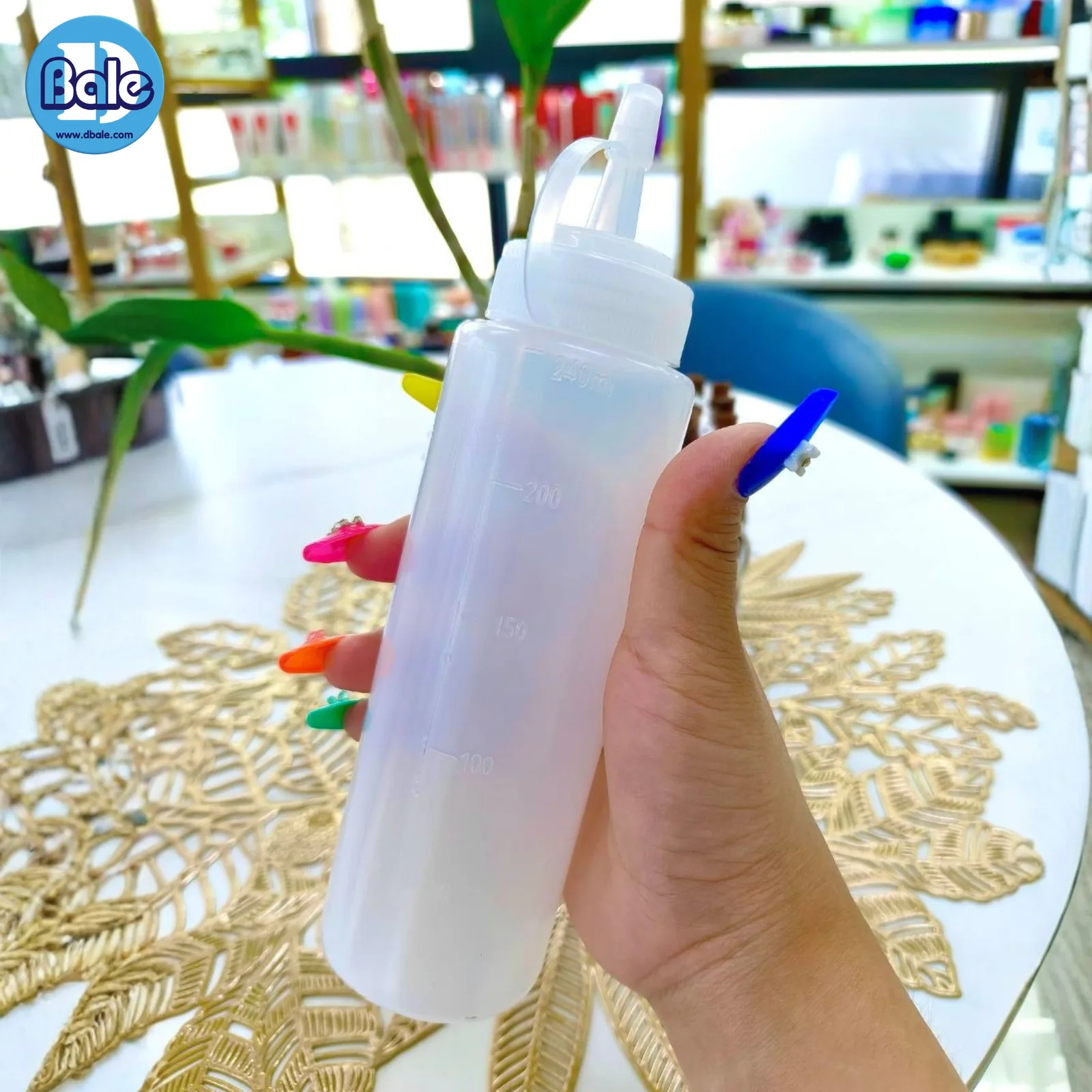 pet-094 240ml. ขวดซอสทรงกระบอก สีขุ่นใส 240ml.
