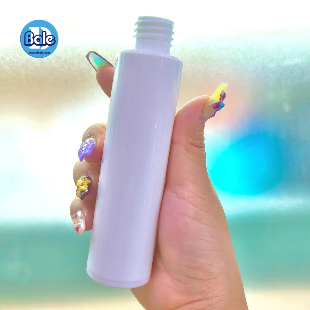 db96 50ml. ขวดปั๊มยาสีฟัน(สุญญากาศ) สีขาวหัวปั๊มขาวฝาครอบใส