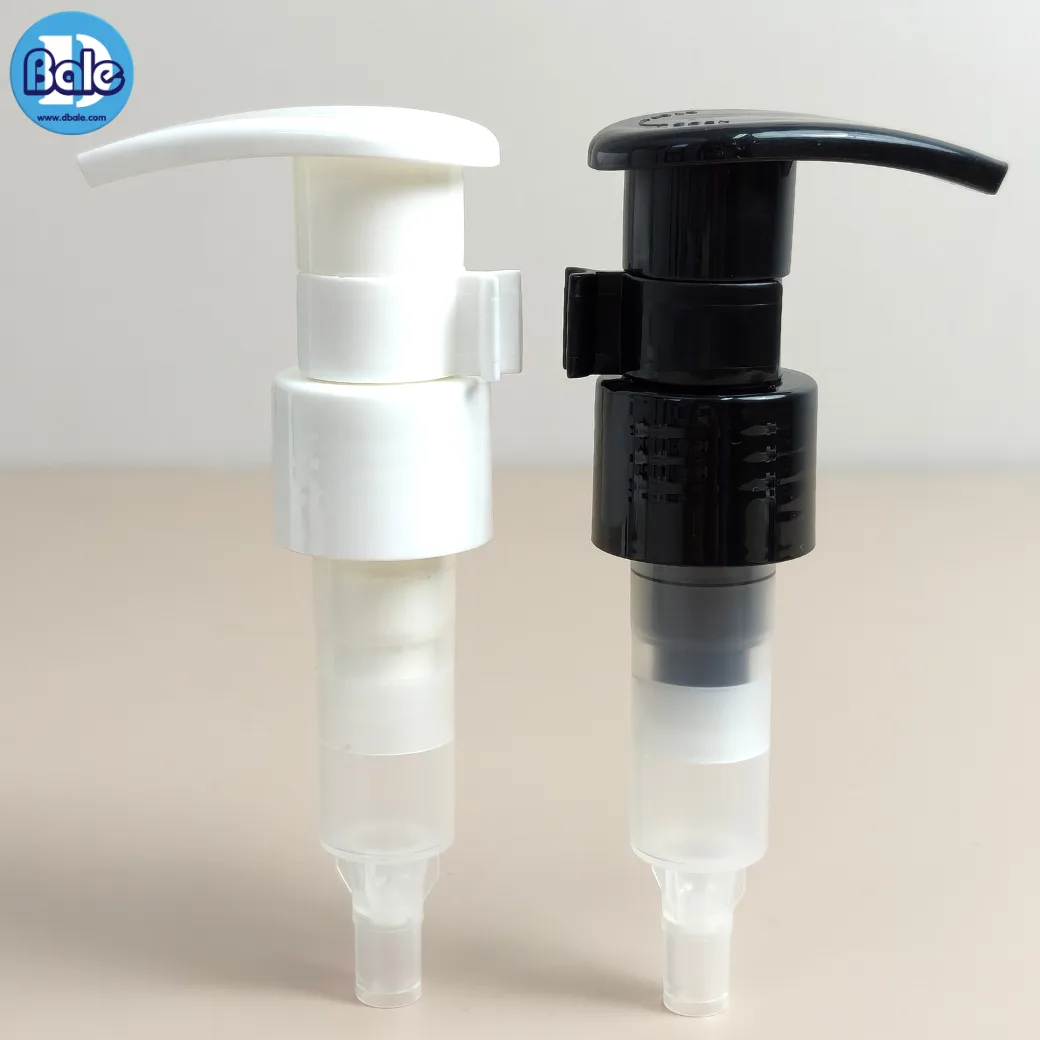 pump0039 #24mm. หัวปั้ม ทรงหัวD ล๊อกซ้ายขวา สีดำ, ขาว