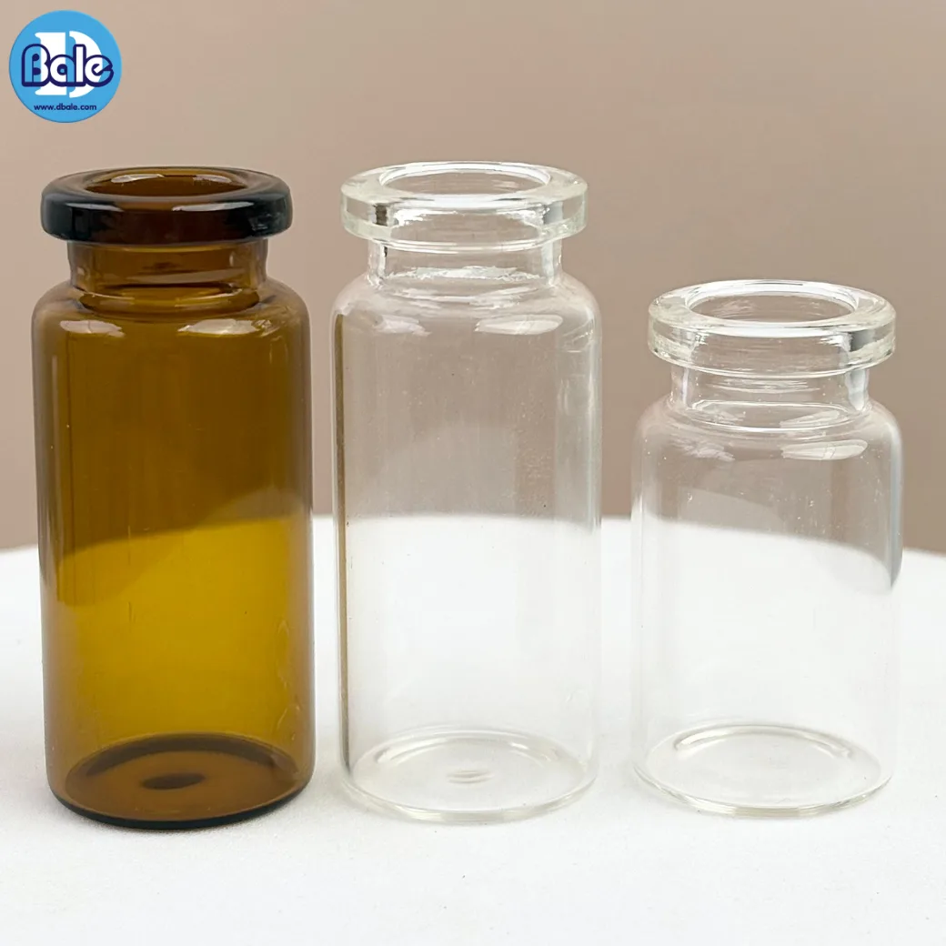 TPL01 10ml. ขวดแก้วใสคอนแทคเลนส์ สีชา, ใส 10ml.